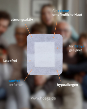 HÖGA-DERM Silikofix Skin Color - Hautfarbener steriler Wundverband, Ø 3 cm
