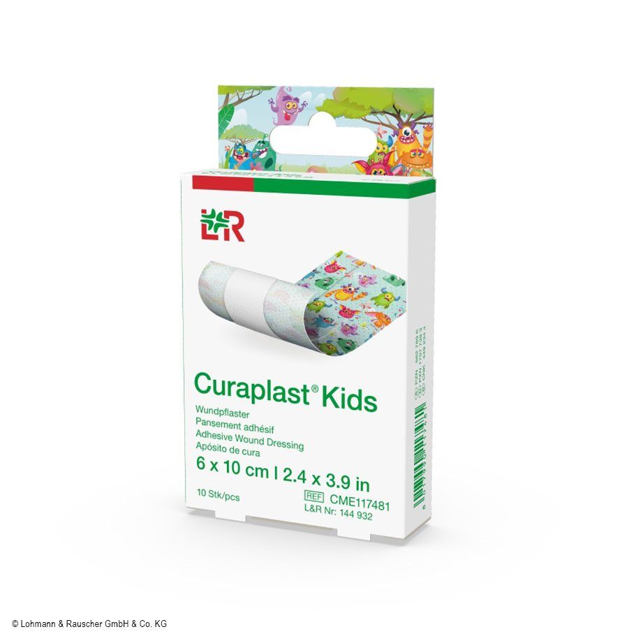Curaplast Kids Pflaster mit lustigen Kindermotiven - Zuschneidbar, 10 x 6 cm