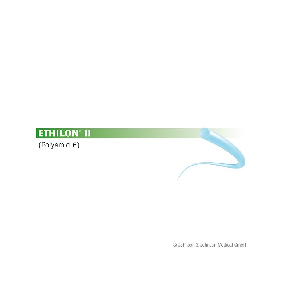 Ethilon II PS1 Prime  3=2/0 45cm 3Dtzd - Blaues monofiles Nahtmaterial, nicht resorbierbar