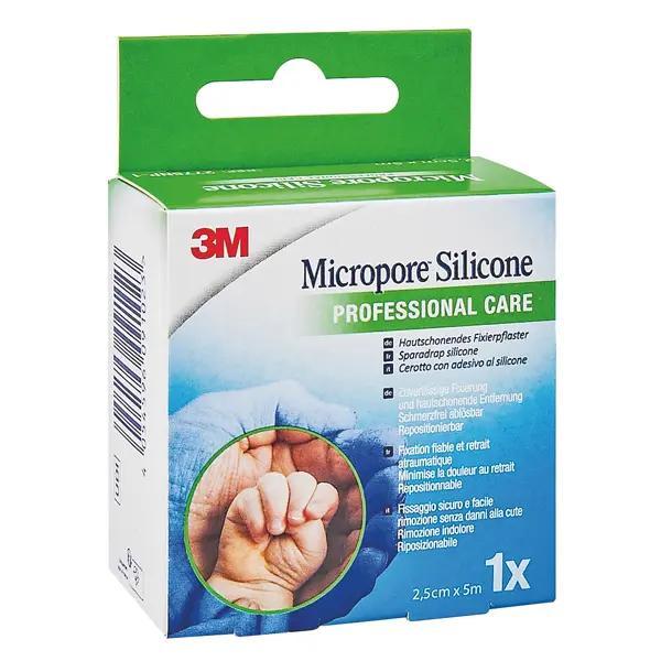 3M Micropore Silikonrollenpflaster blau - Zur Fixierung von Verbänden und med. Zubehör (SSB-fähig)