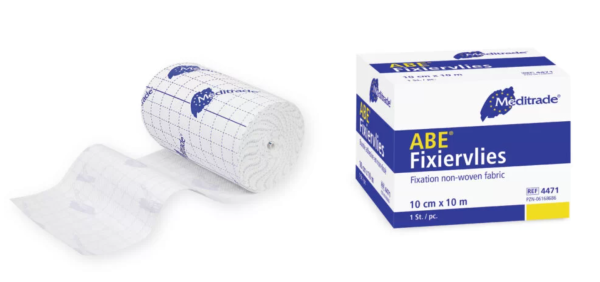 ABE Fixiervlies-Rolle - Elastisch und individuell zuschneidbar, 10 cm x 10 m (SSB-fähig)