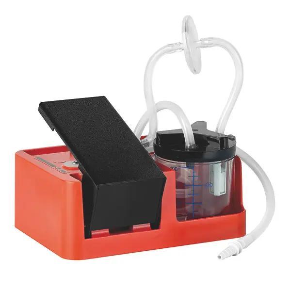 Absaugpumpe mit Fusspedal - Inklusive Silikonabsaugschlauch und Adapter
