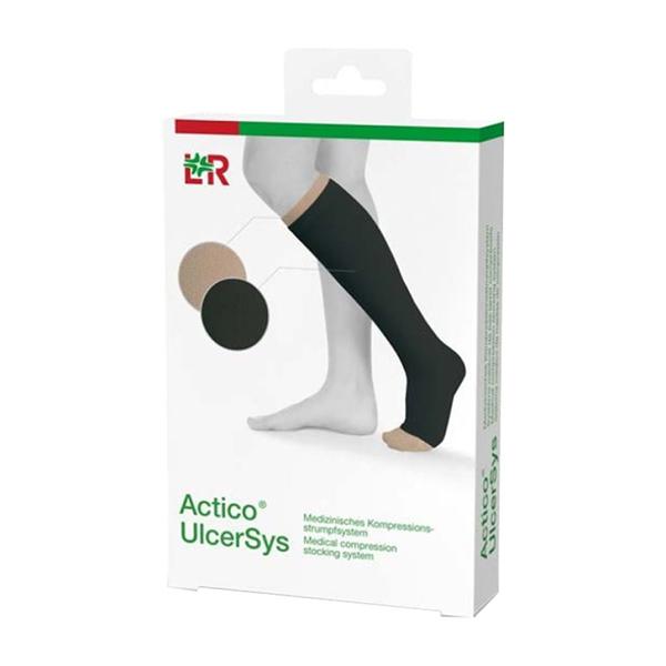 Actico UlcerSys System Standard - Kompressionsstrumpfsystem, Farbe schwarz/sand