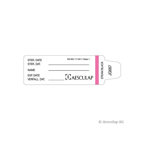 Aesculap Indikatorschilder mit Kleberücken, 100 Stück - Mit Dampf-Indikator