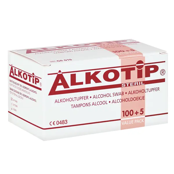 Alkotip Alkoholtupfer, steril - Zur Desinfektion der Haut oder medizinischen Gegenständen (SSB-fähig)
