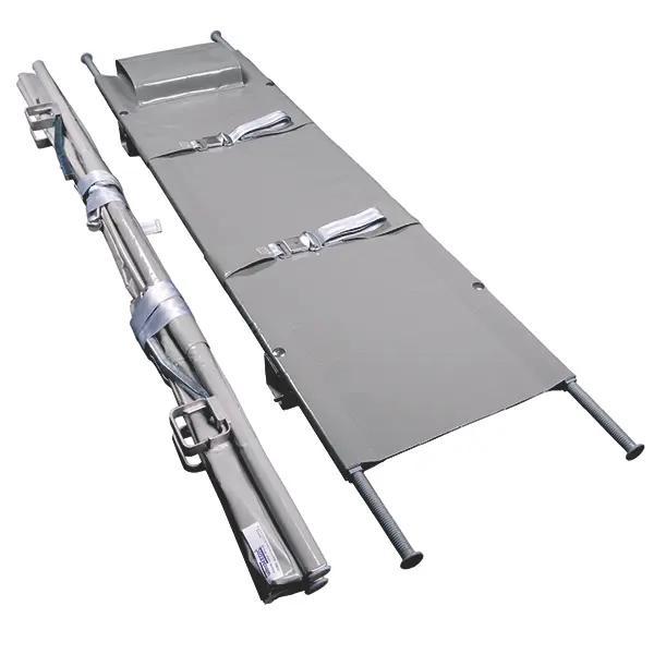Aluminium-Krankentrage nach DIN 13024 K - 4 Rollfüße, 2-fach klappbar, Kunstfaserbezug