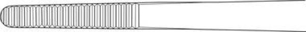 Preview: Anatomische Pinzette Standard, 25 cm - gerade, Maulbreite 4,10 mm, gerieft