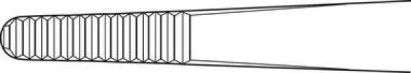Preview: Anatomische Pinzette Standard - gerade, Maulbreite 3,50 mm, gerieft