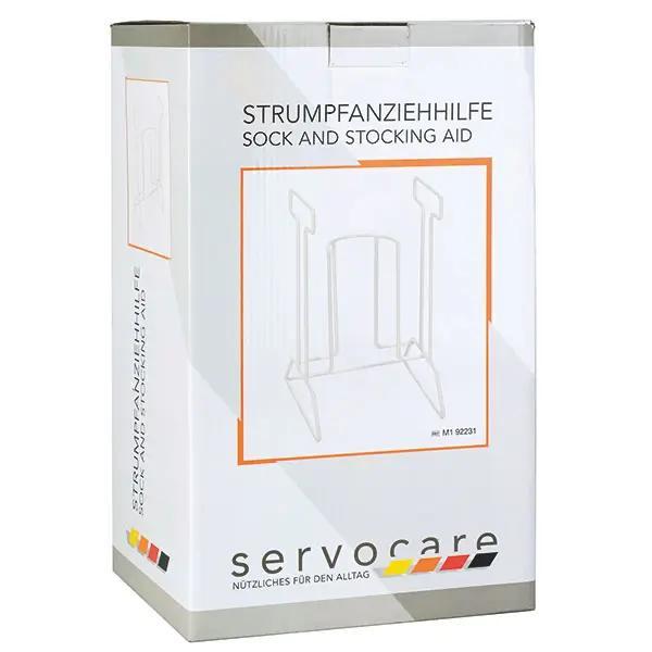 Preview: Anziehhilfe für Kompressionsstrümpfe - Weiß, Höhe: 34,5 cm