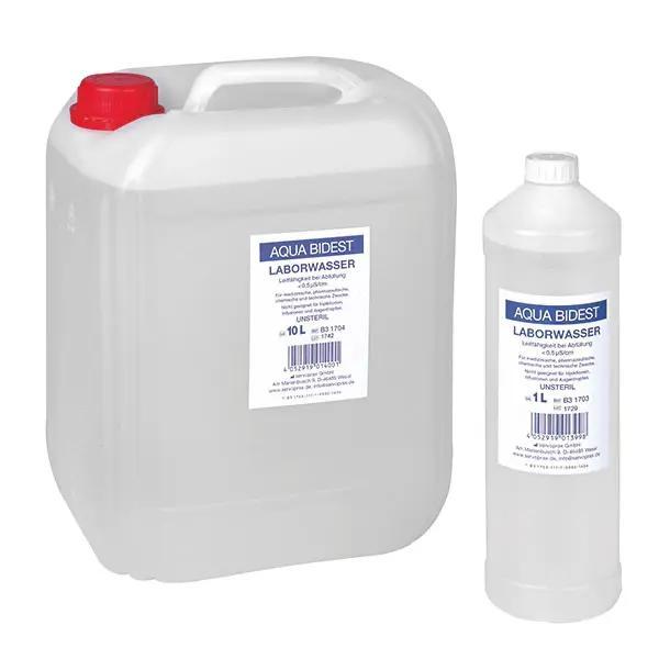 Aqua Bidest-Laborwasser doppelt gereinigt und filtriert