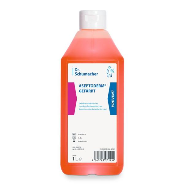 Aseptoderm gefärbt  1 L - Gebrauchsfertiges, alkoholisches Hautdesinfektionsmittel (SSB-fähig)