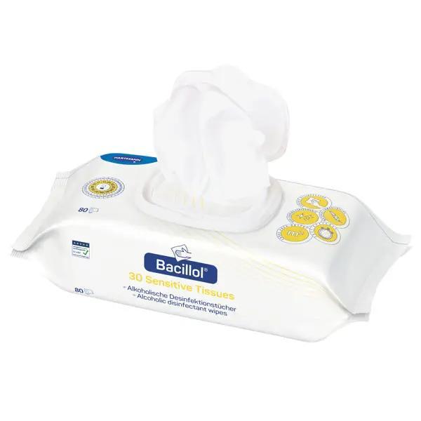 Bacillol 30 Sensitive Tissues - Aldehydfrei, Reißfest, Schnellwirkend, Farbstofffrei