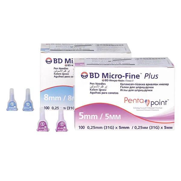 BD Micro-Fine Plus Pentapoint PenKanülen - Vorteilspackung 100 + 10 Stück