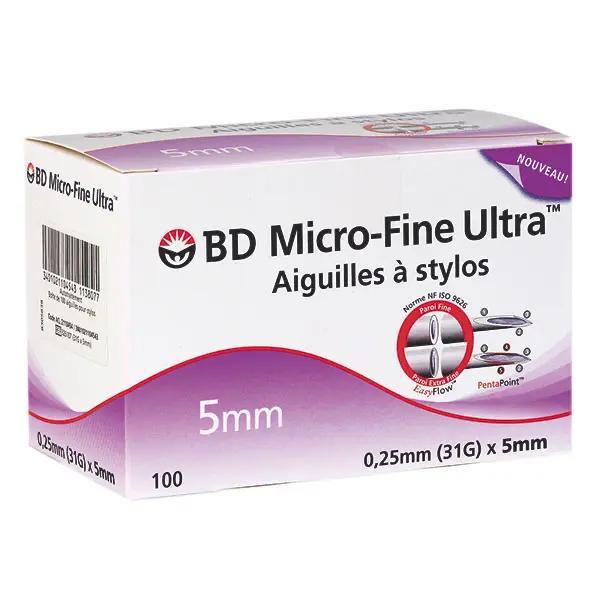 Preview: BD Micro-Fine Ultra PentaPoint Pen-Nadeln - 5-fach Schliff für komfortable Injektion