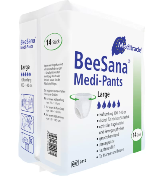 BeeSana Medi-Pants - Diskrete Einweghose zum Schutz bei Blasenschwäche 