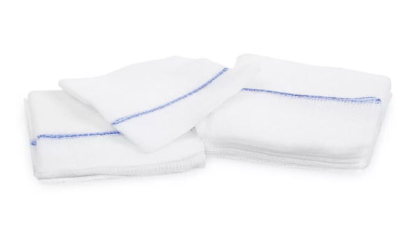 Preview: BeeSana Mullkompressen 16-fach mit eingewebtem Röntgenkontrastfaden - Doppelt steril