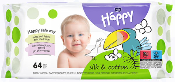 BELLA Happy Baby Feuchttücher - Seide und Baumwolle