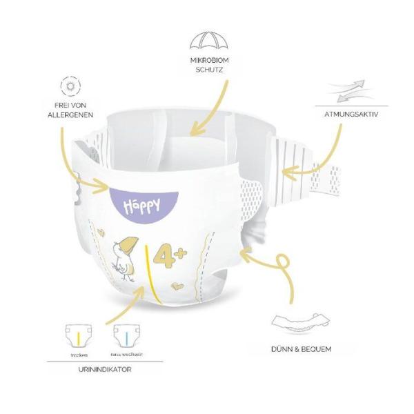 Preview: Bella Happy Maxi Plus Windeln - Gr. 4+ / 9-15 kg, 40 Stück