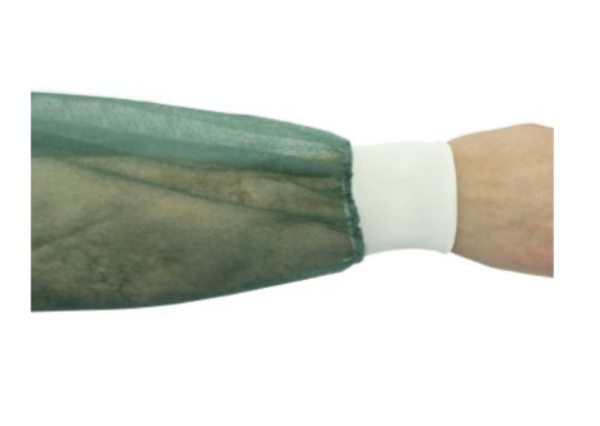 Preview: Besucherkittel classic T zum Binden - Aus Vlies, dunkelgrün, 134x140 cm, 10 x 10 Stück