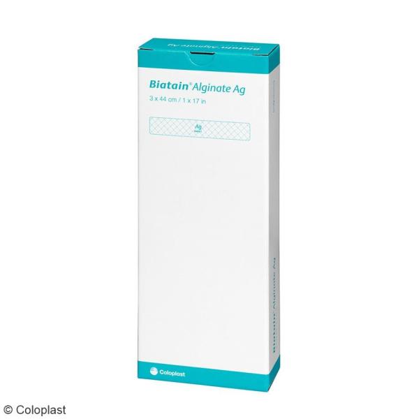 Biatain Alginate Ag Tamponaden mit Silber - Steril, 3 x 44 cm  (SSB-fähig)