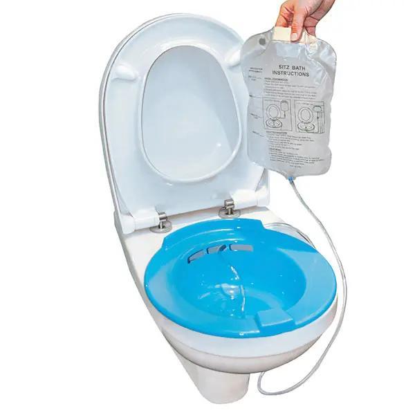 Bidet-Sitz mit Wasserreservoirbeutel 2 Liter - Komplett mit Beutel, Sprühdüse & Sitz-Bidet