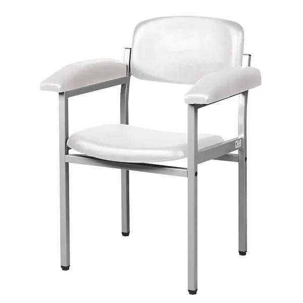 Preview: Blutentnahmestuhl mit Kunstlederbezug - Grau-aluminium lackiert