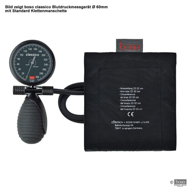 Boso classico Blutdruckmessgerät Ø 60mm, 2-in-1-Schlauchtechnik - Inkl. Etui