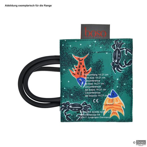 Boso Klettenmanschette Doppelschlauch Kinder, bunt - 10 x 38 cm, Umfang 14-21 cm