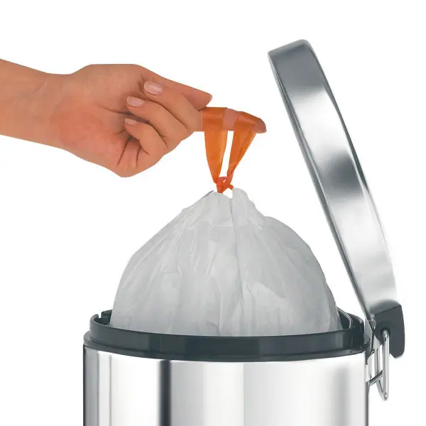 Brabantia Müllbeutel mit doppeltem Zug -  Aus reißfester Folie mit Verschlussband 