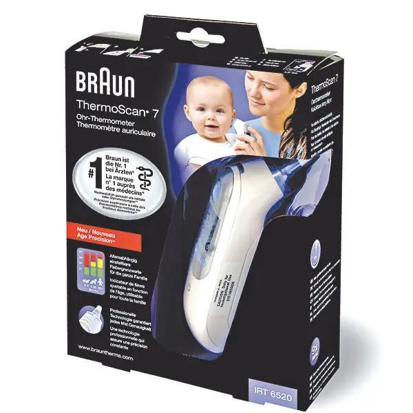 Preview: Braun Thermoscan 7 mit altersabhängiger Temperaturmessung - Ohrthermometer