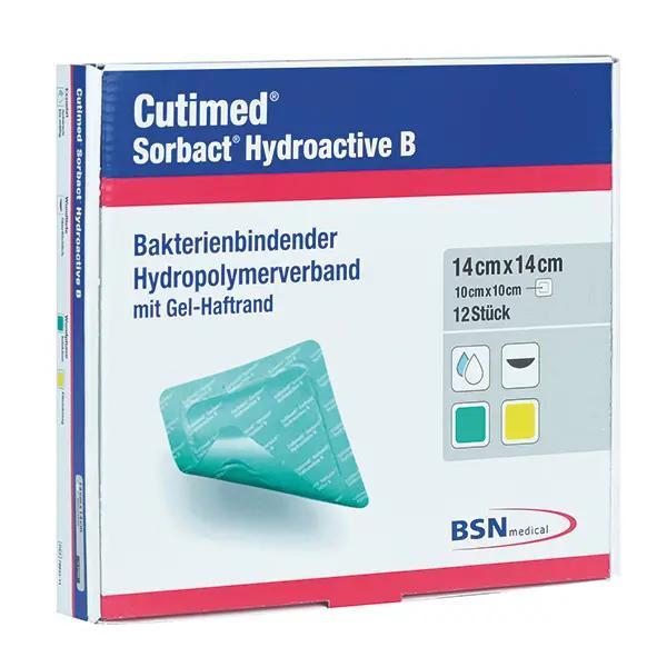 BSN Cutimed Sorbact Hydroactive B - Wundverband bei postoperativen Wunden, Pack á 12 Stück (SSB-fähig)