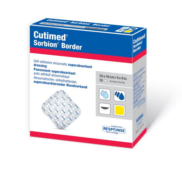 BSN Cutimed Sorbion Border - Superabsorbierender Wundverband steril und latexfrei (SSB-fähig)