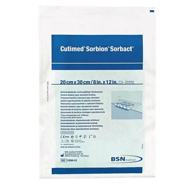 Preview: BSN Cutimed Sorbion Sorbact Wundverband - Infektionsprophylaxe, stark exsudierende Wunden (SSB-fähig)