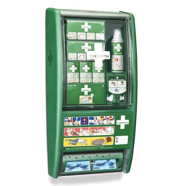 Cederroth First Aid & Burn Station - zur Schnitt- und Brandwundenversorgung, 14-teilig