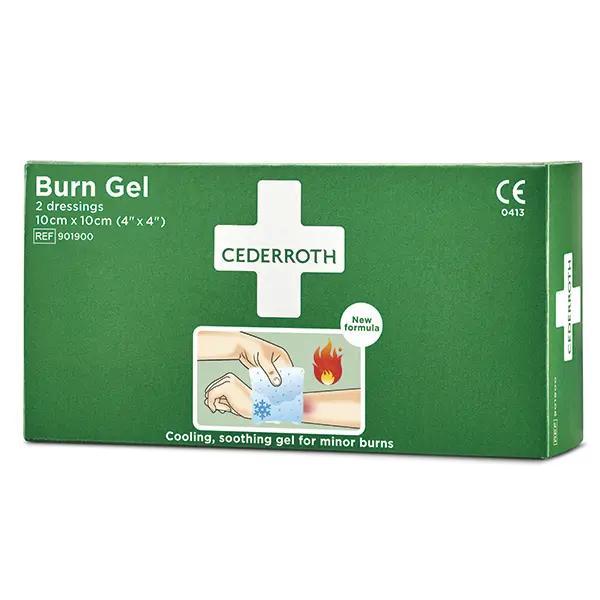 Preview: Cederroth Kompressen mit Burn Gel Dressing - kühlend, schmerzlindernd, heilungsfördernd