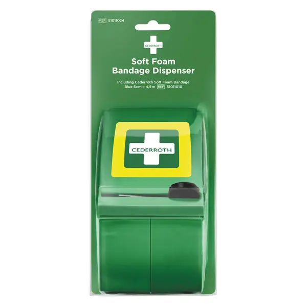 Cederroth Soft Foam Dispenser Blue - Spender mit Wandhalterung