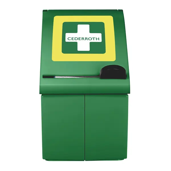 Preview: Cederroth Soft Foam Dispenser Blue - Spender mit Wandhalterung