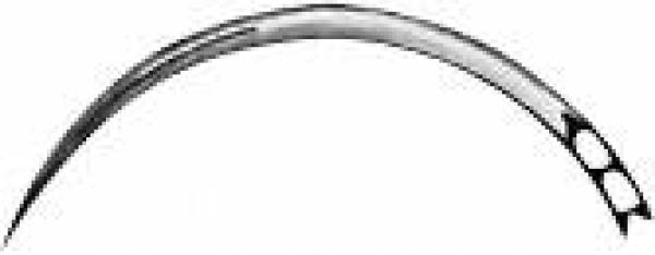 Chirurgische Nähnadel, Rundkörper - Figur 16, gebogen, 18 mm, Ø 0,60 mm