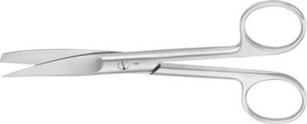 Chirurgische Schere Standard, spitz/stumpf - 14,5 cm, gebogen