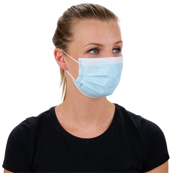 Preview: Chirurgischer Mundschutz mit Ohrschlaufen, 3-lagig - hhohe Filtereffizienz, 50 Stück