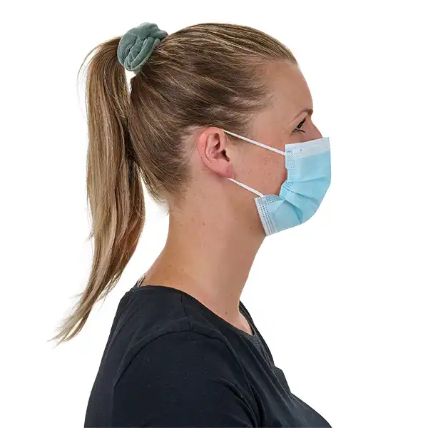 Preview: Chirurgischer Mundschutz mit Ohrschlaufen, 3-lagig - hhohe Filtereffizienz, 50 Stück