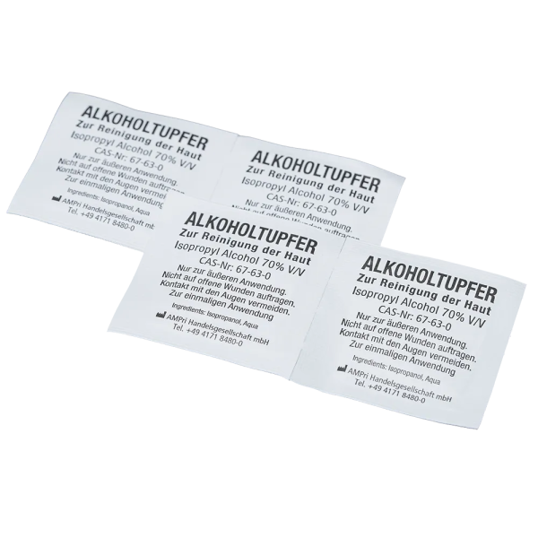 Preview: Clean Comfort Alkoholtupfer mit 70 % Isopropylalkohol getränkt - einzeln verpackt (SSB-fähig)