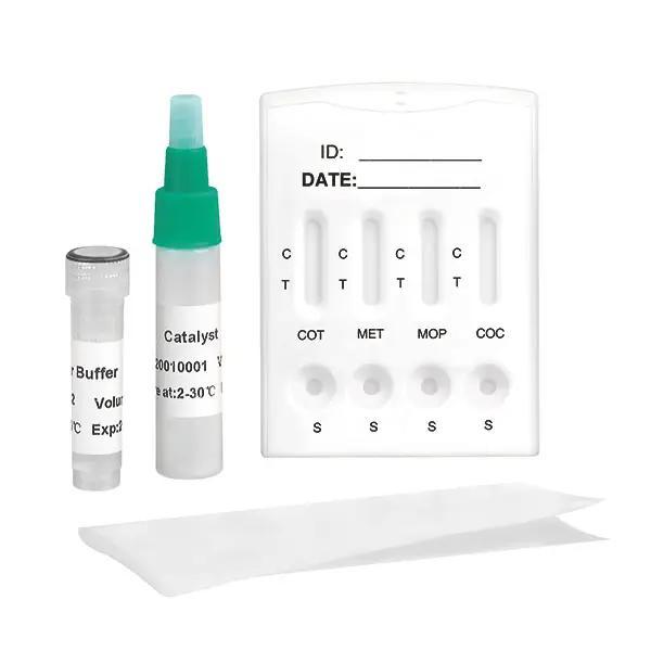 Cleartest Drogentest Haare - 4-in-1 (Cotinin, Metamphetamin, Morphin, Kokain), Zeit: 5 Min