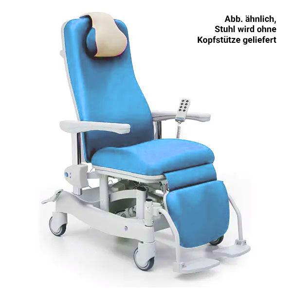 Preview: Comfort Transportstuhl - Ruhesessel Vario EG - Teilelektrisch, Fahrbar, Inkl. Fußstützen - Azur