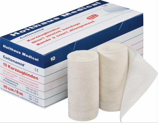 Cottonamid Kurzzugbinde - Rohweiß, elastisch, in 4 verschiedenen Breiten (SSB-fähig)