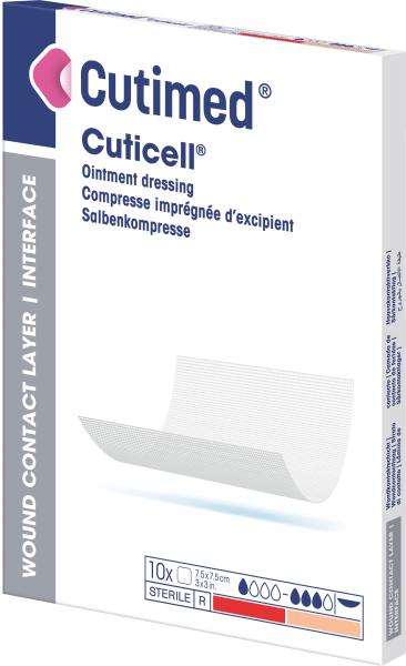 Preview: CUTIMED Cuticell Salbenkompresse - Sterile Wundauflage latexfrei in 2 Größen (SSB-fähig)