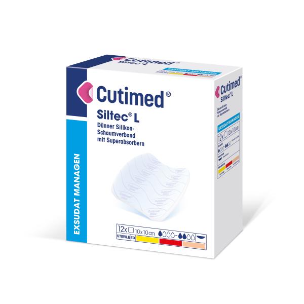 Preview: Cutimed Siltec L - Dünner Silikon-Schaumverband mit Superabsorbern (SSB-fähig)