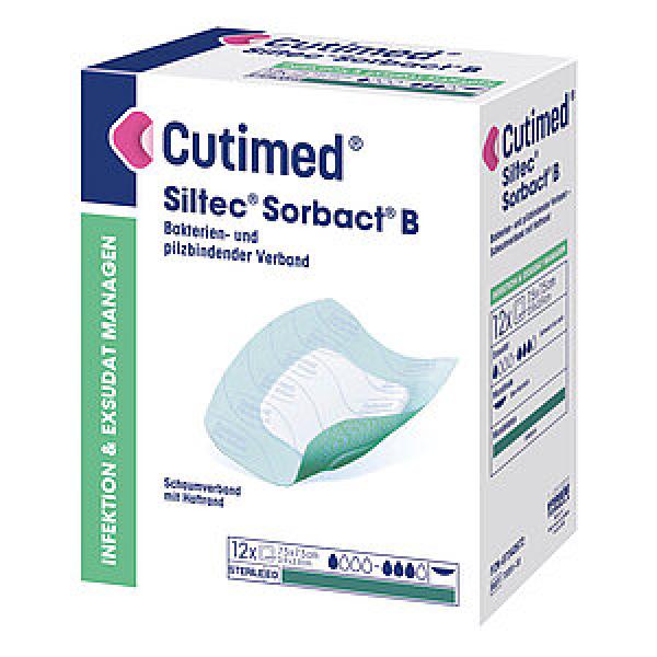 Cutimed Siltec Sorbact B Sacrum - Schaumverband Antimikrobiell und Hochabsorbierend (SSB-fähig)