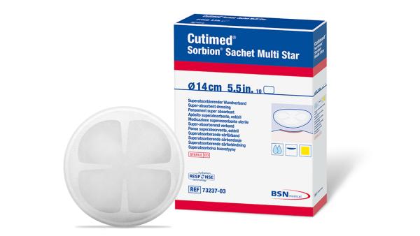 Cutimed Sorbion Sachet MultiStar - Superabsorbierender Wundverband (SSB-fähig)