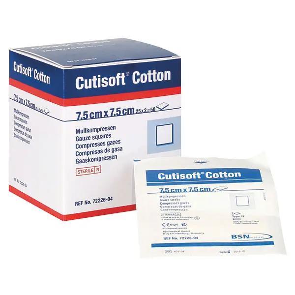 Cutisoft Cotton Kompressen, steril - Zur Standardversorgung von Wunden (SSB-fähig)